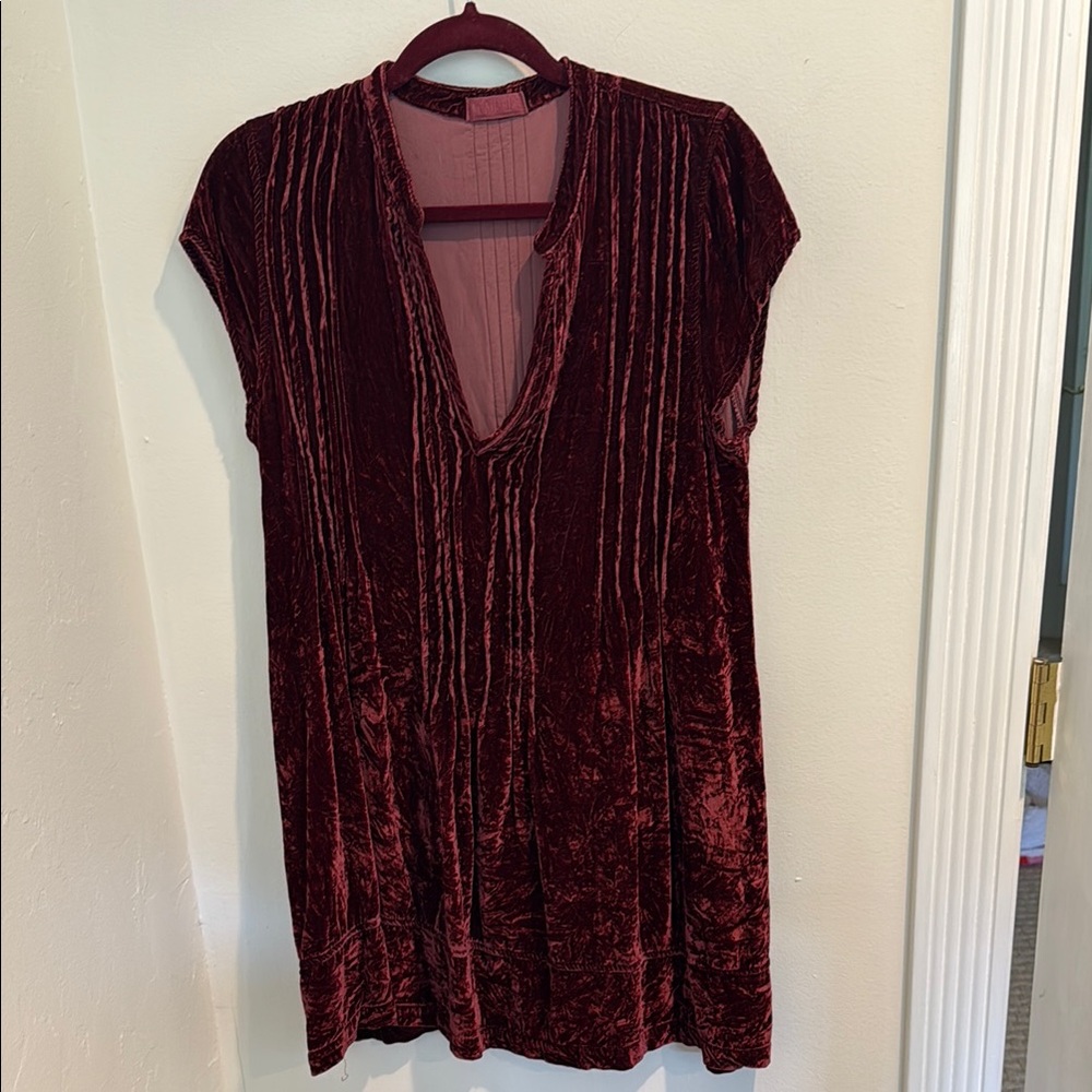 CP Shades Velvet Tunic in Rich Burgundy